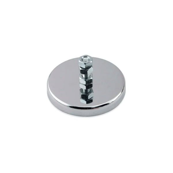 Master Magnetics Ceramic Mount-It Magnet RB70B3N with Attached Screw and Nuts 65 Lbs. Pull Chrome - Pkg Qty 80